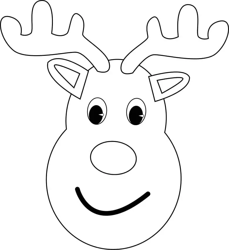 Christmas Reindeer Face