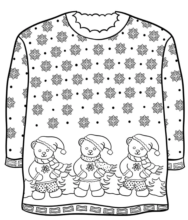 Christmas Sweater with Teddy Bears