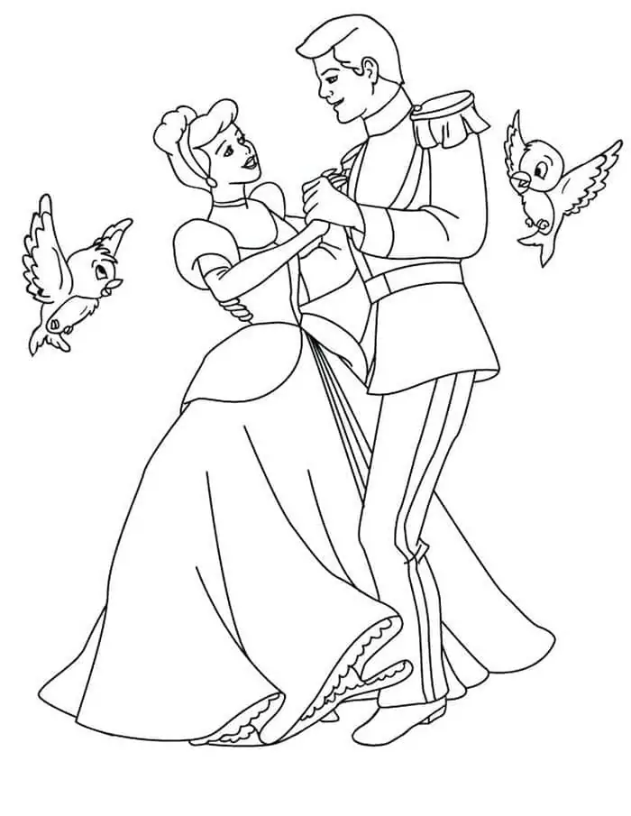 Cinderella Dacing with Prince