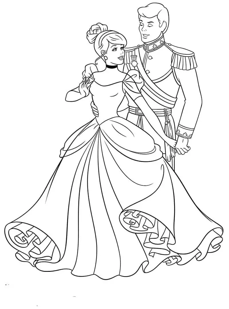 Cinderella and Prince Dancing