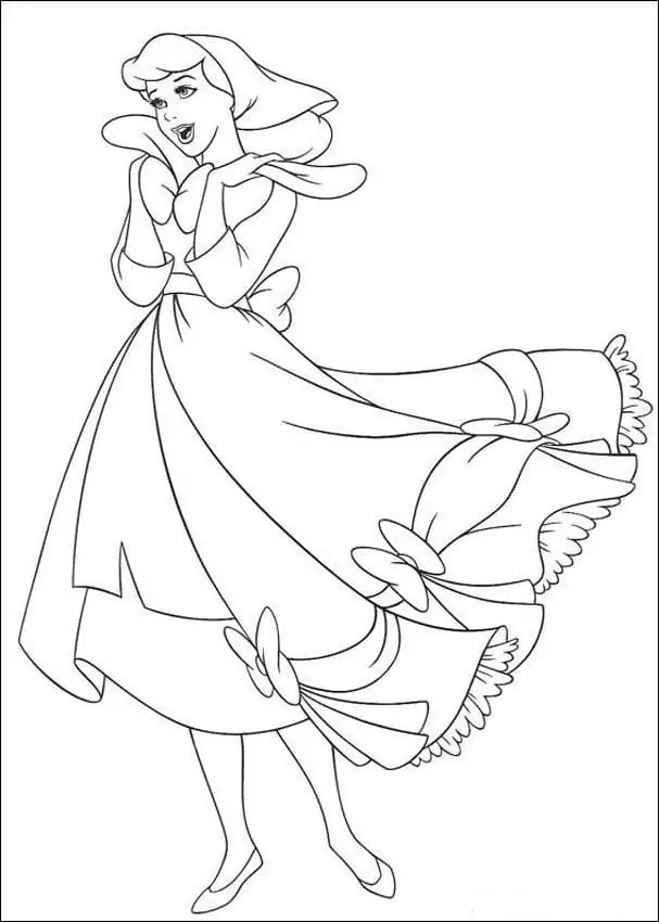 Cinderella with Her Dress