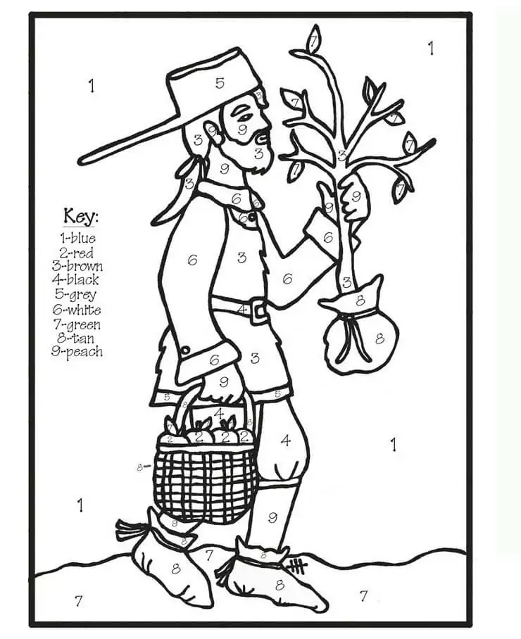 Color Johnny Appleseed