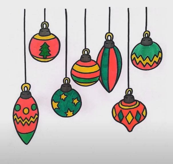 Colored Christmas Stuff Coloring Pages