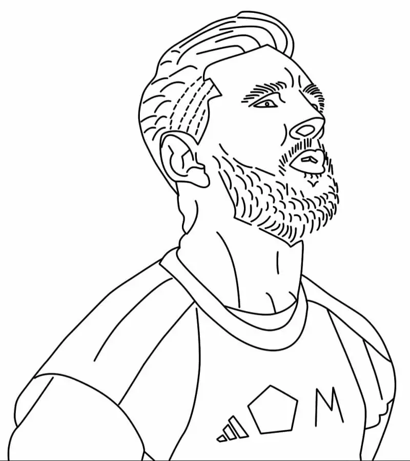 Cool Messi Coloring Page - Free Printable Coloring Pages for Kids