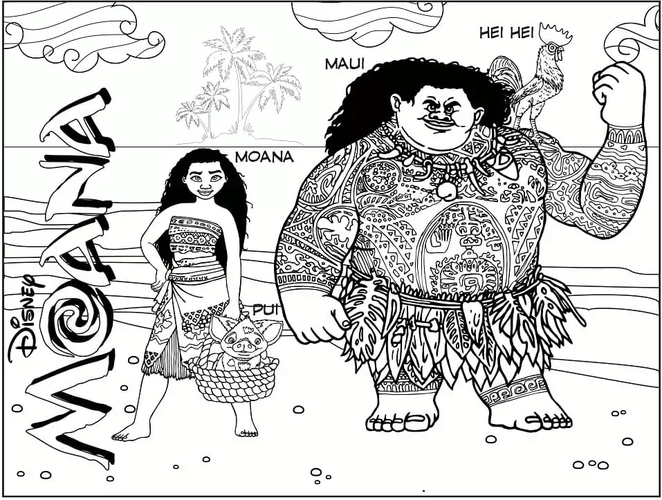Coole Vaiana und Maui