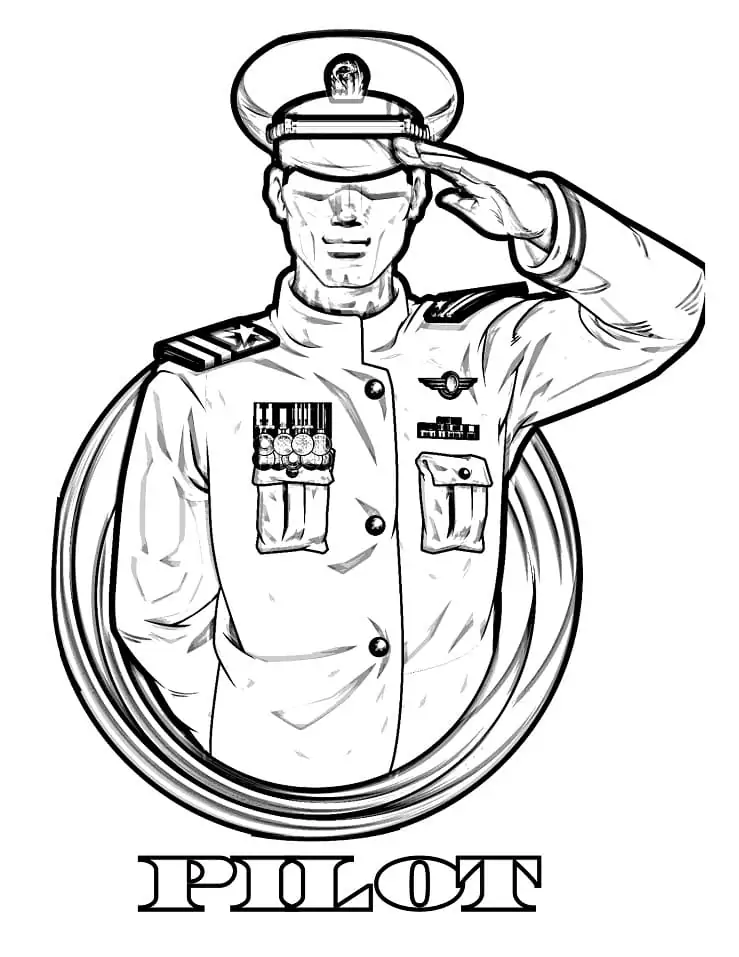 Cool Pilot Coloring Page - Free Printable Coloring Pages for Kids