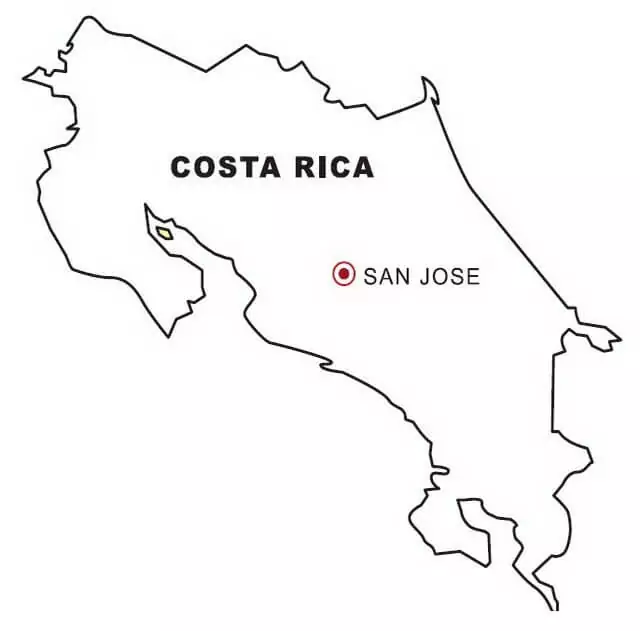 Costa Rica Karte 1