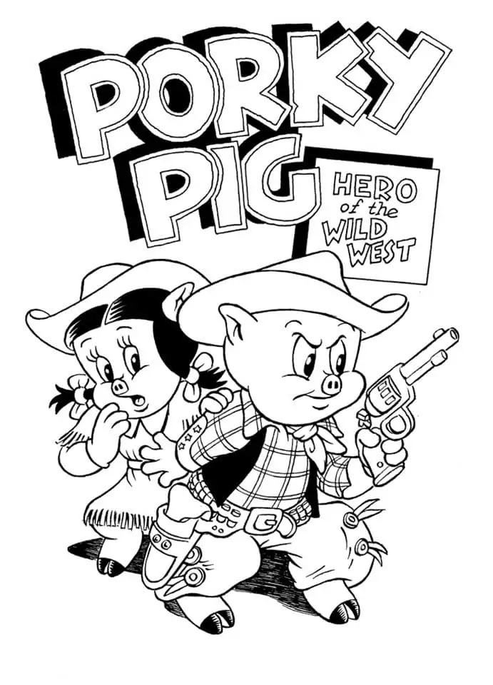 Cowboy Porky Pig