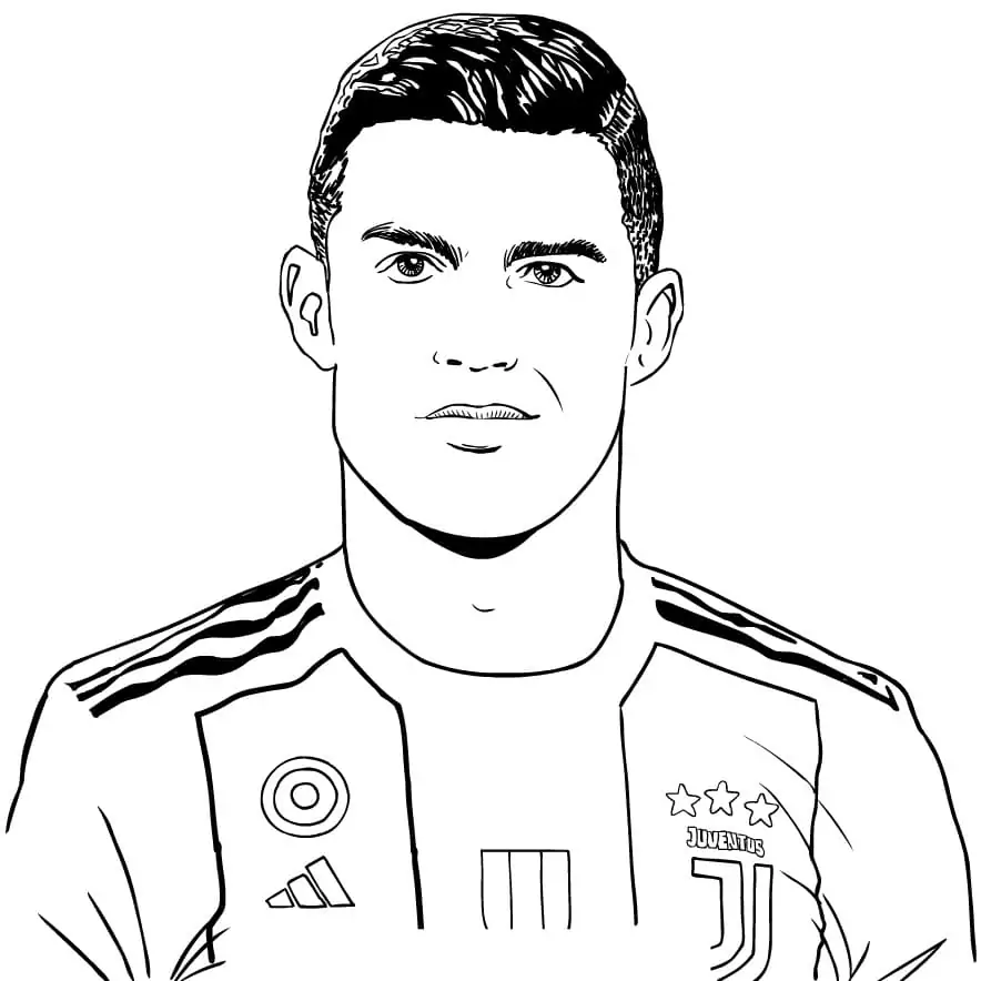 Cristiano Ronaldo 2 Coloring Page - Free Printable Coloring Pages for Kids