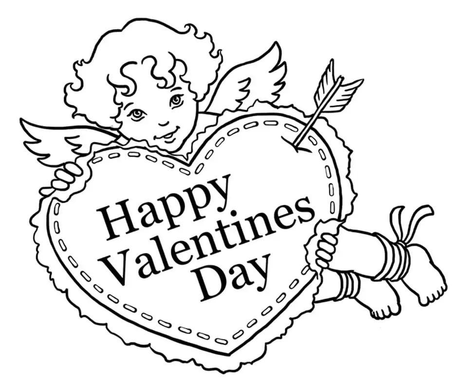 Cupid with Valentine Heart