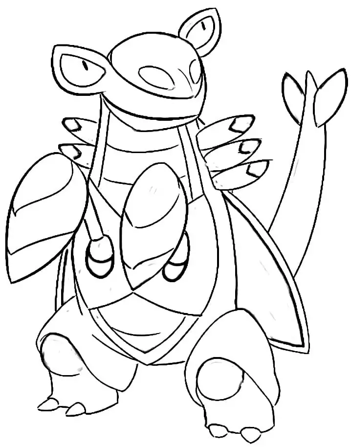 armaldo coloring page printable pokemon