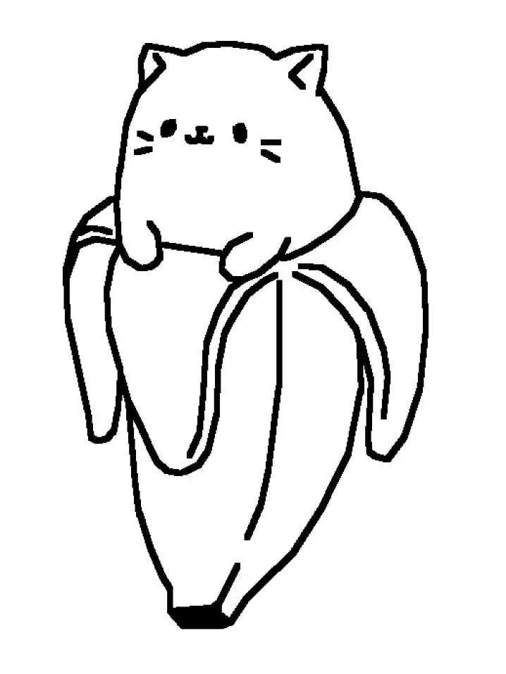 Niedliche Bananya-Katze
