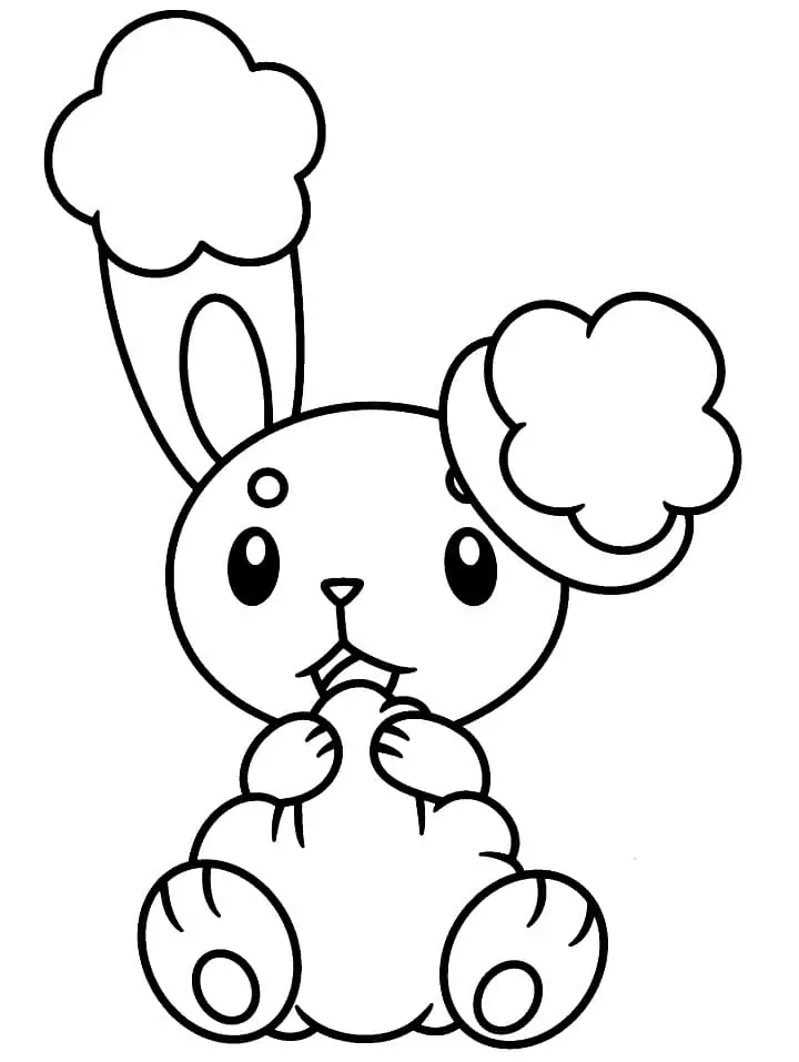 Cute Buneary Pokemon Coloring Page - Free Printable Coloring Pages for Kids