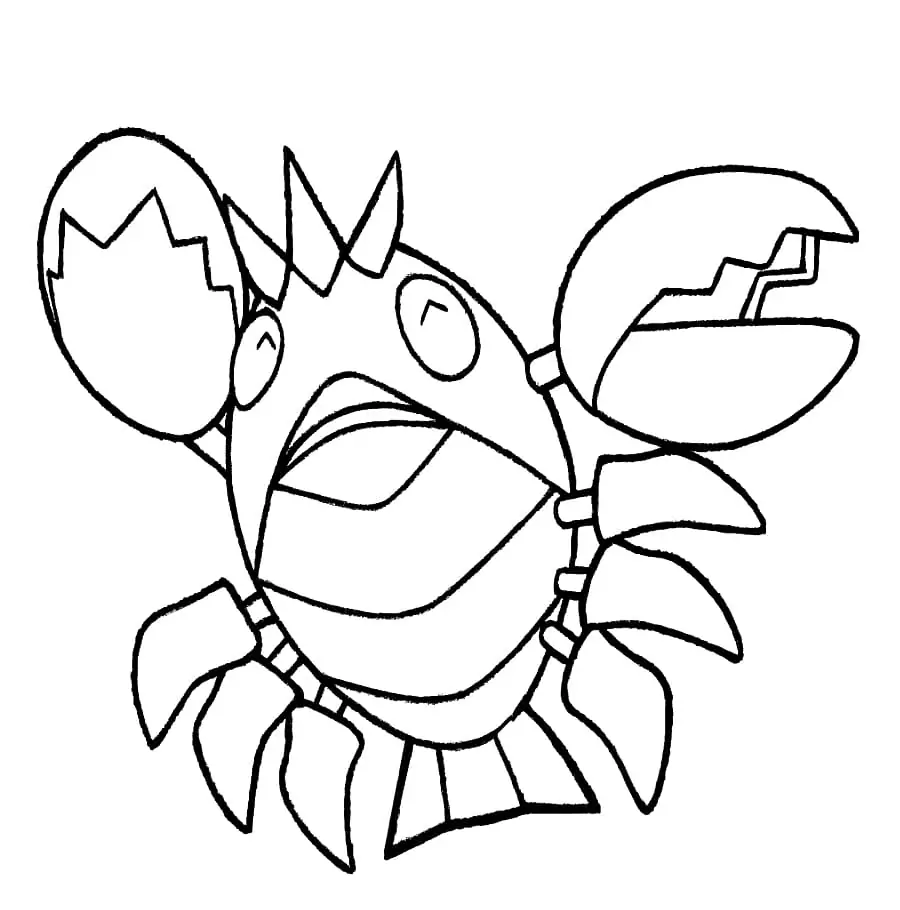 corphish coloring page online pokemon