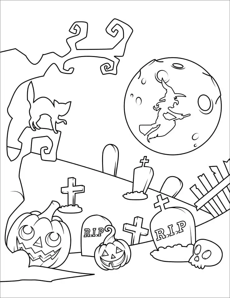 Cute Halloween - Coloring Pages