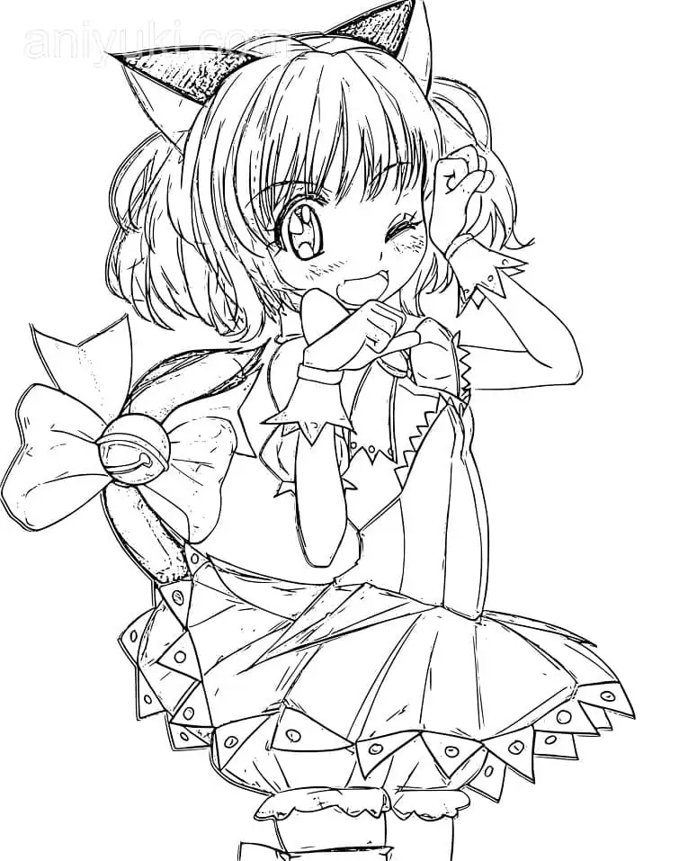 Tokyo Mew Mew to Color Coloring Page - Free Printable Coloring Pages ...