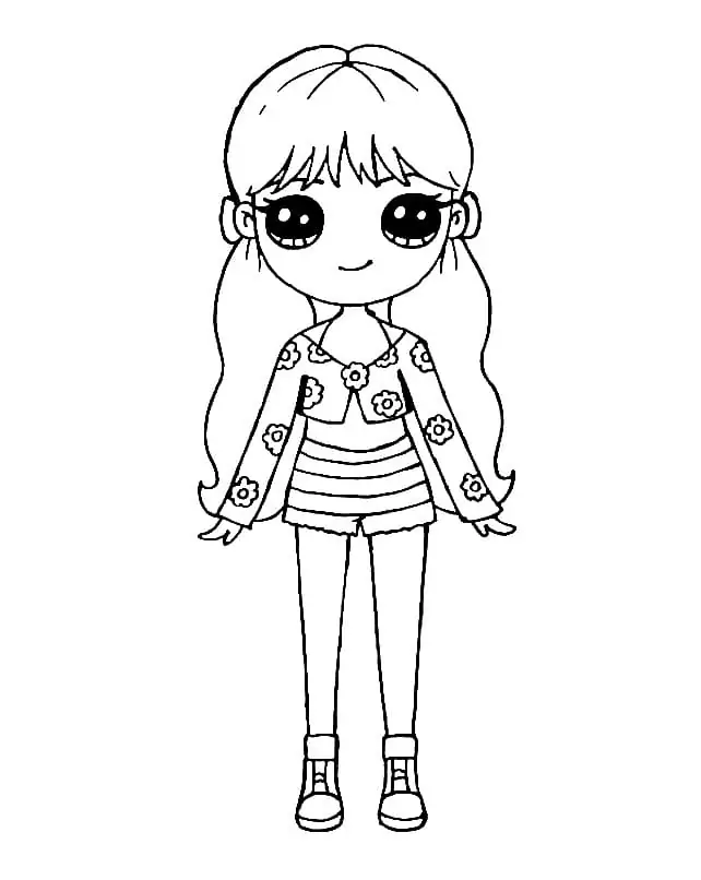 Cute Jennie Coloring Page - Free Printable Coloring Pages for Kids