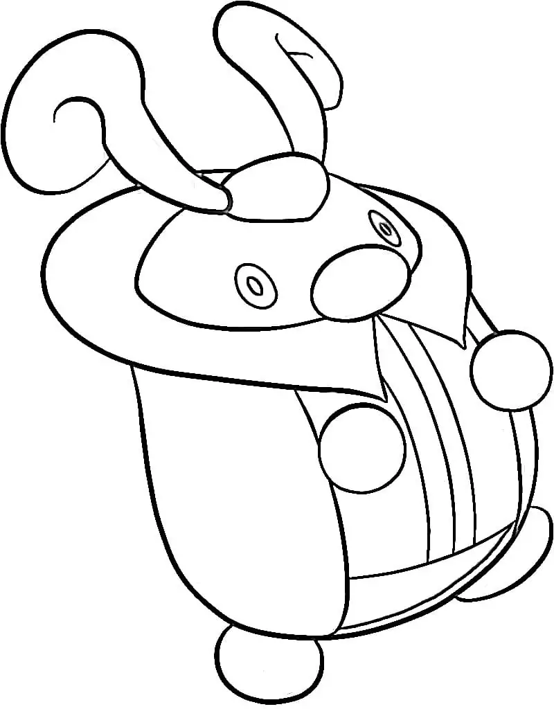 kricketot coloring page in black and white pokemon