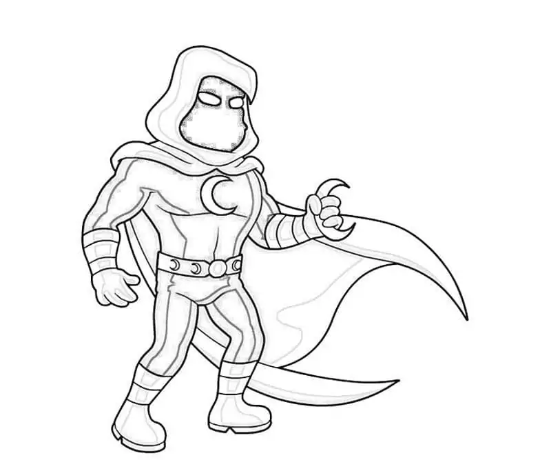 Cute Moon Knight - Coloring Pages