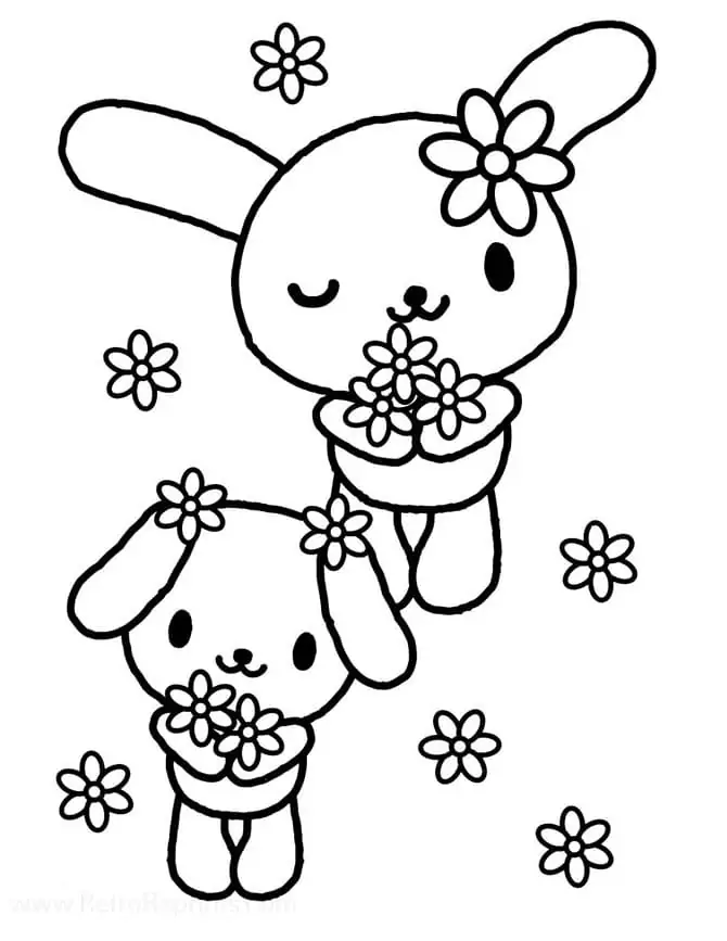 Sanrio Usahana Coloring Page - Free Printable Coloring Pages for Kids