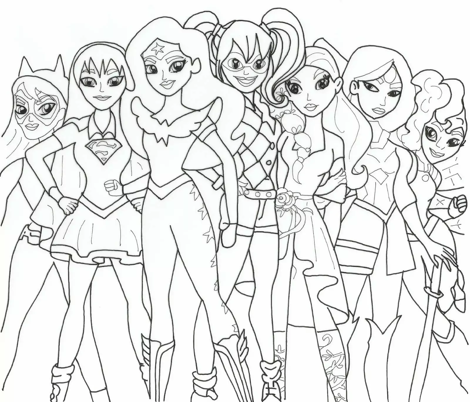 Ausmalbild DC Super Hero Girls