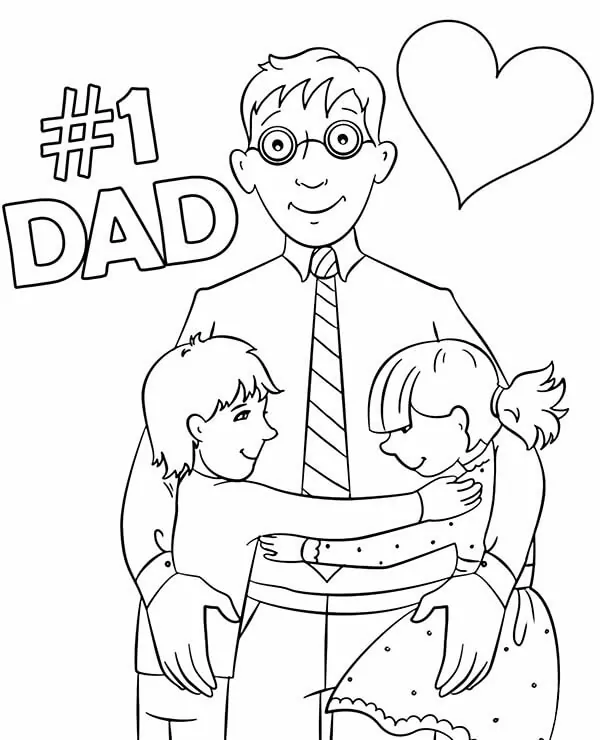 Papa und Kinder