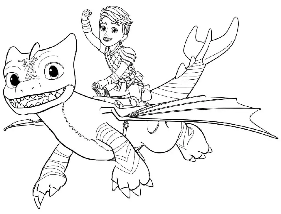 Dragons Rescue Riders to Color Coloring Page - Free Printable Coloring ...