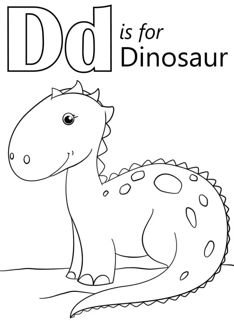 Dinosaur Letter D