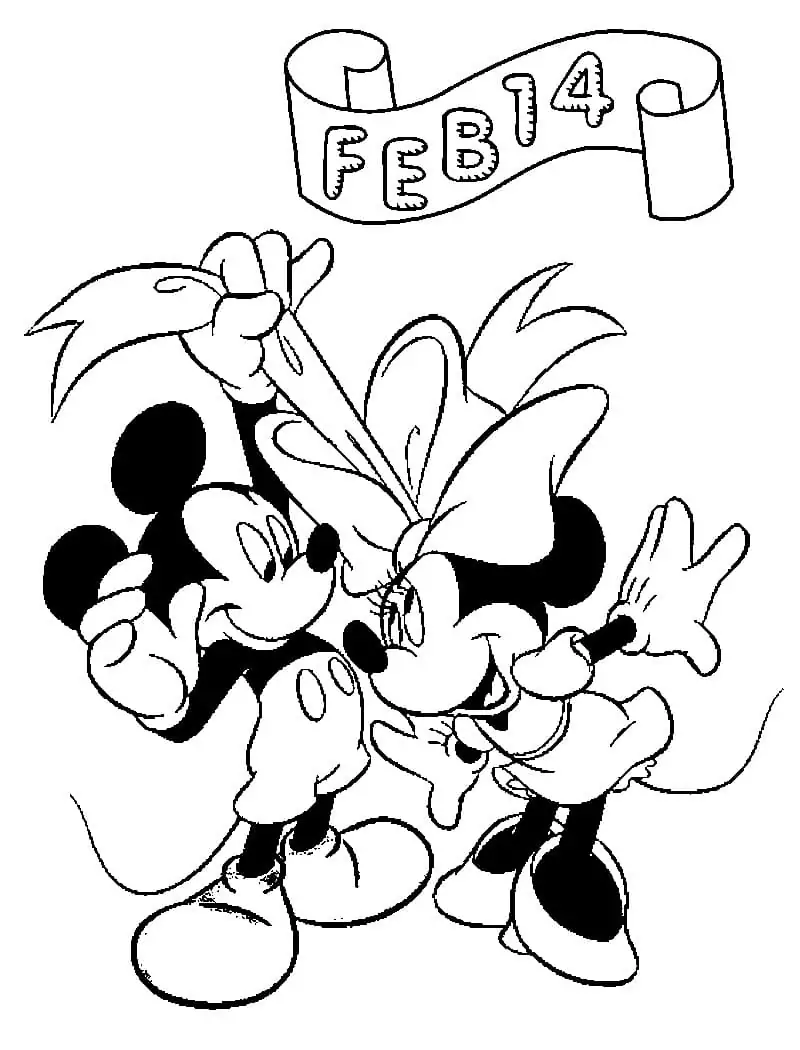 Disney Valentine to Color
