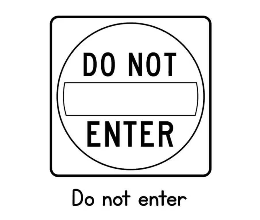 Do not enter traffic sign