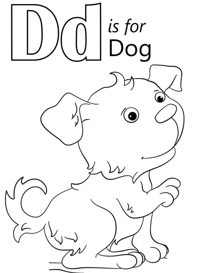 Drum Letter D Coloring Page - Free Printable Coloring Pages for Kids