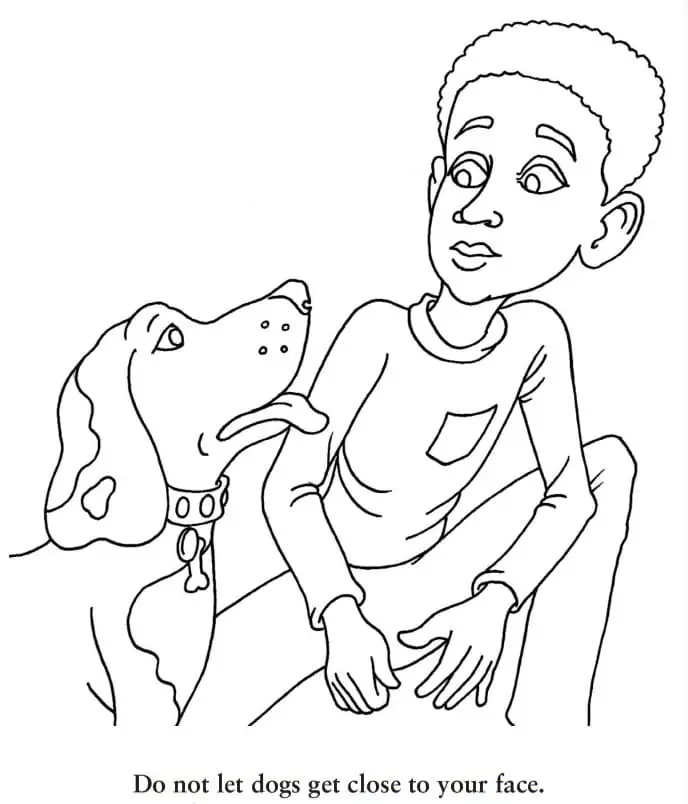 Dog Safety to Print Coloring Page - Free Printable Coloring Pages for Kids