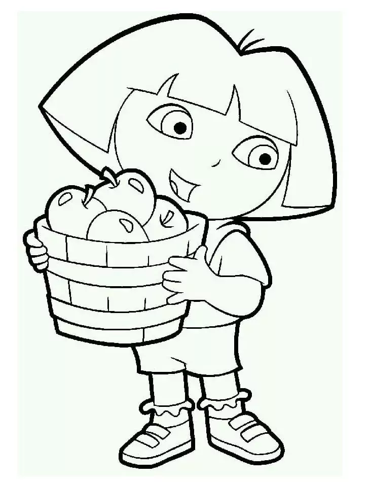 Dora and Apples Basket