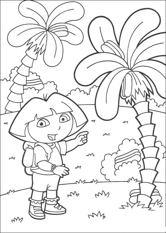 Dora and Coconut Tree