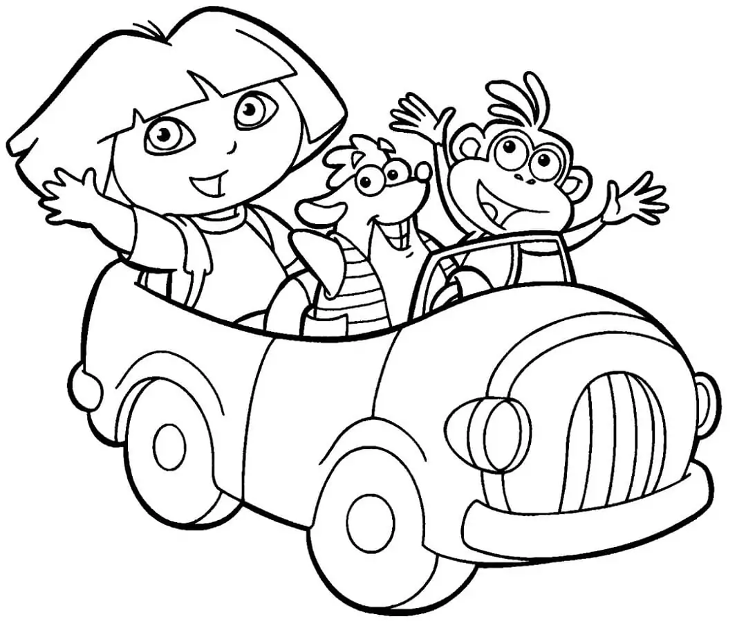 Dora and Friends in Car