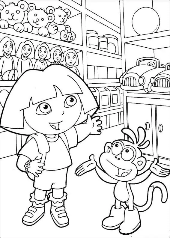 Dora in Toy Store