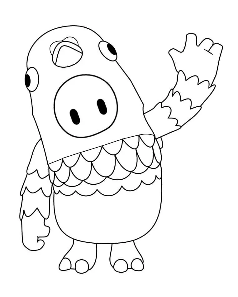 Hot Dog Skin Fall Guys Coloring Page - Free Printable Coloring Pages ...