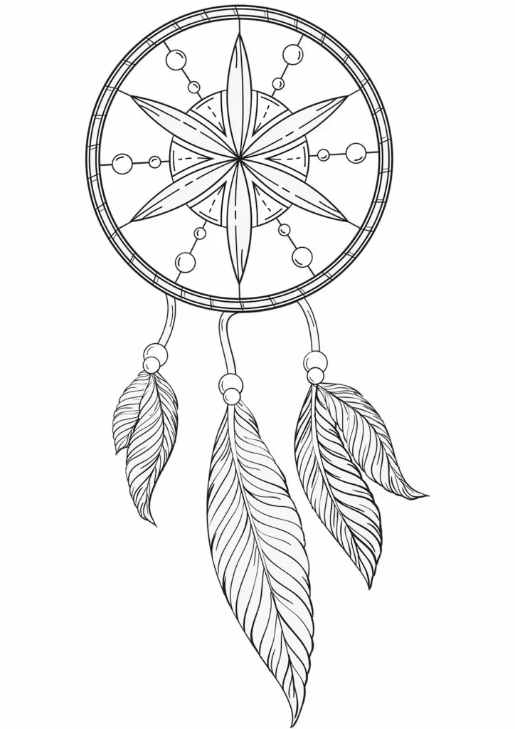 Dream Catcher Coloring Page