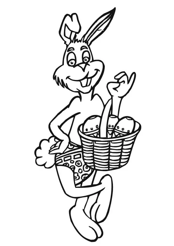 Easter Bunny with Easter Basket