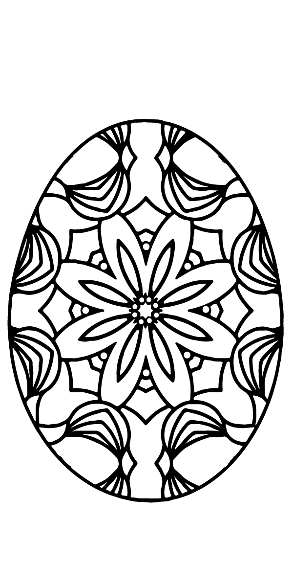 excellent Easter Egg Flower Patterns coloring page