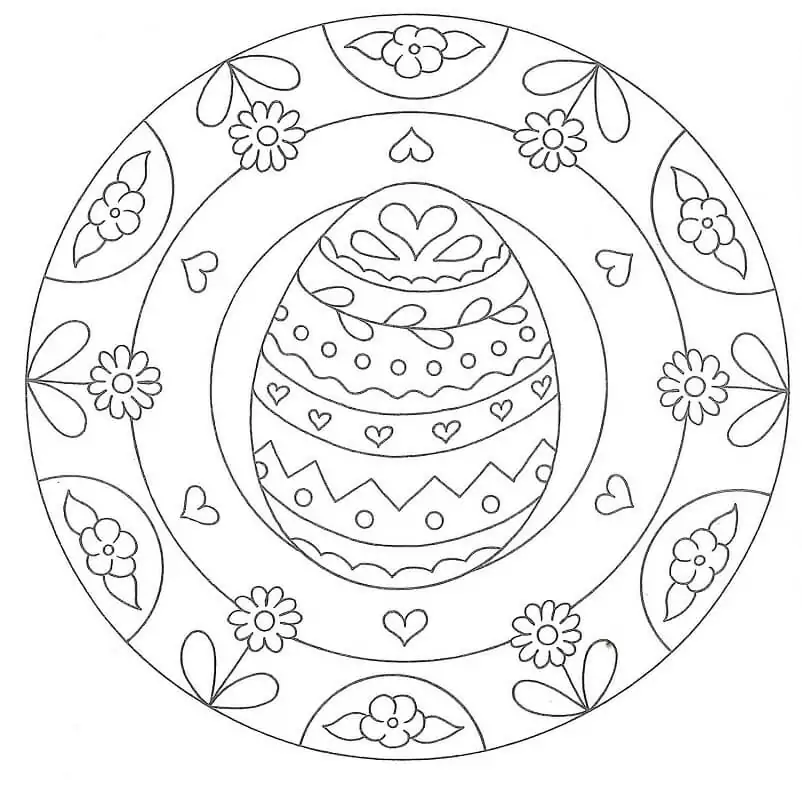 Easter Mandala with Egg