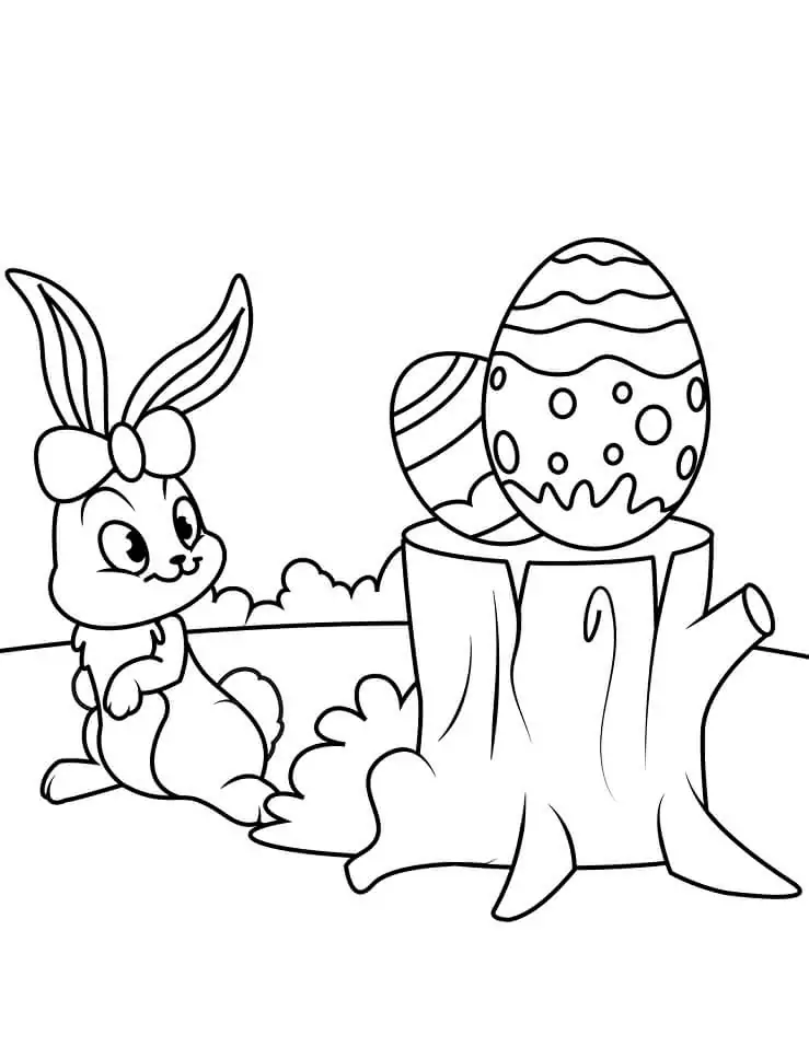 Easter Rabbit with Eggs