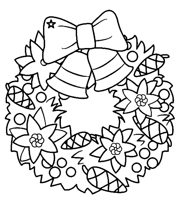 marvelous Easter Wreath coloring page