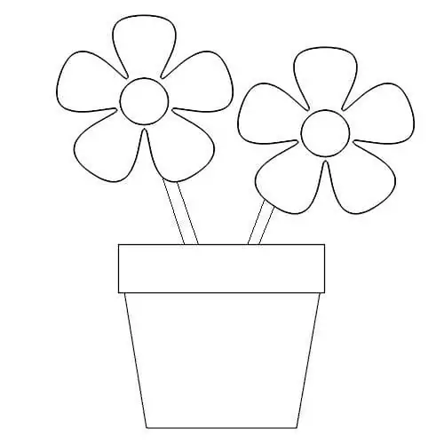 Simple Flower - Coloring Pages