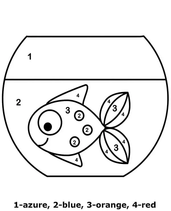 Easy Goldfish Color by Number