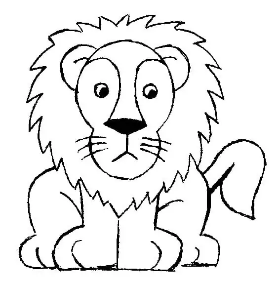 Easy Lion Sketch