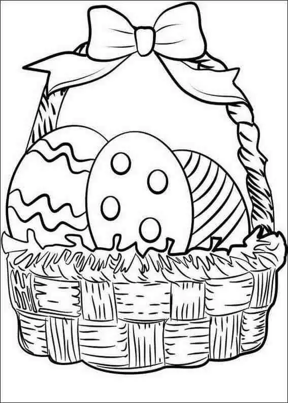 Eggs in Easter Basket
