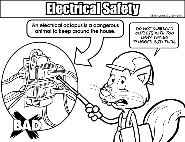 Print Electrical Safety Coloring Page - Free Printable Coloring Pages ...
