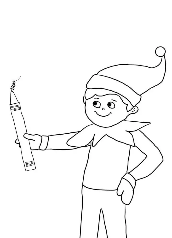 Elf on the Shelf with Pencil
