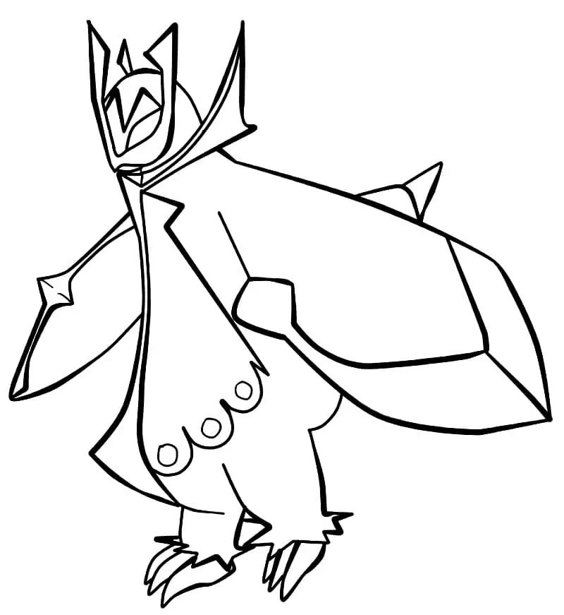 empoleon coloring page easy pokemon